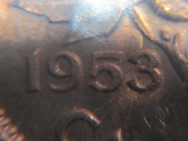 Canada-1-Cent-1953-Double-3-&-Hanging-3